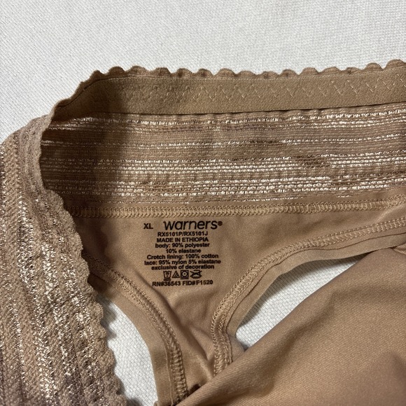 NEW Warners No Pinching No Problems Lace Thong RX5101J Women's Size XLarge 8 - Picture 3 of 4